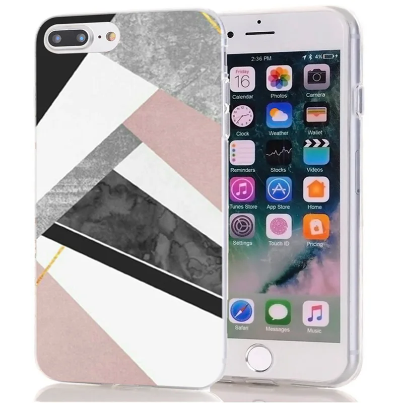 ТПУ Роскошный для iPhone 7 8 Plus 6 S/6 Мягкий чехол дизайн мраморная Галактика X XS XR Max