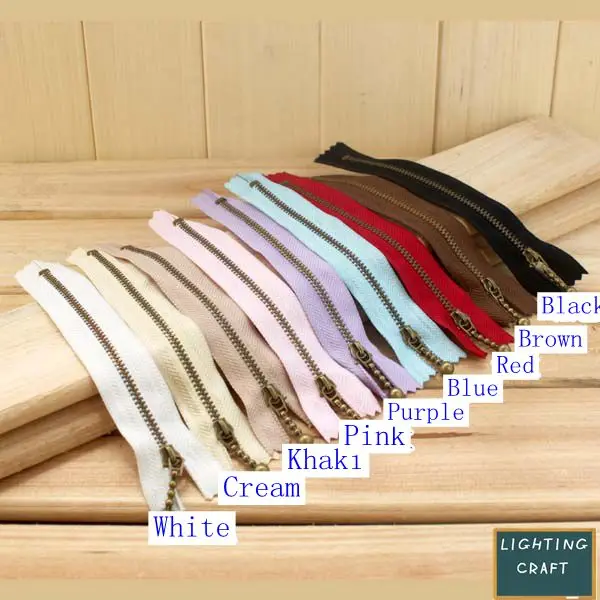 Металлический Бронзовый слайдер в форме капли воды короткие молнии 12 см с 9