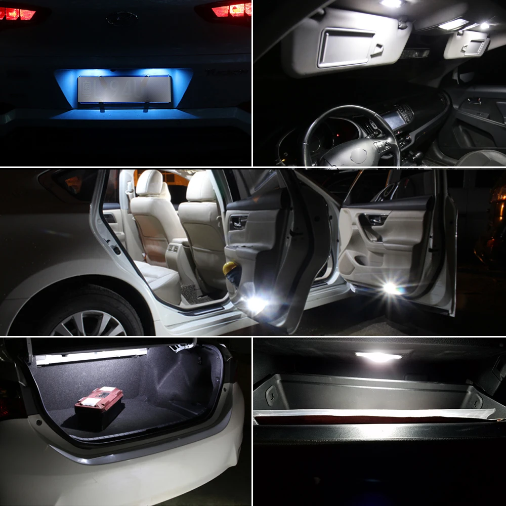 

20pcs T10 W5W LED car interior light cob marker lamp 12V 194 501 bulb wedge parking dome light white auto for lada car styling