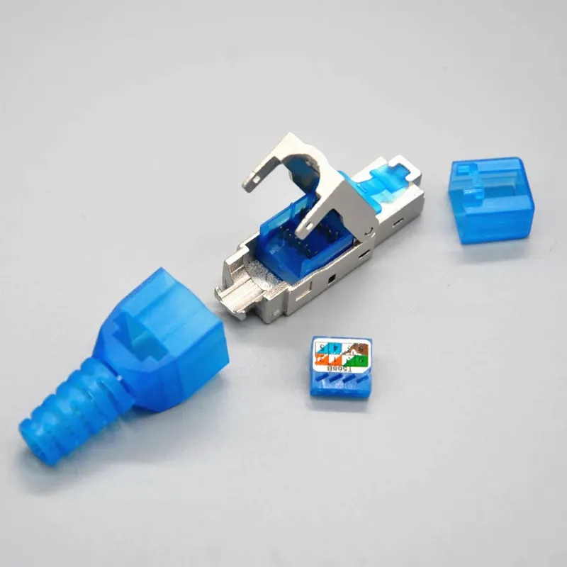 Cat7 RJ45 без инструмента экранированный разъем модуля штекер позолоченный конец