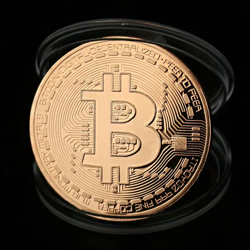 Медаль Биткоин BTC 3 шт./компл. золотое/серебряное/медное покрытие стальной