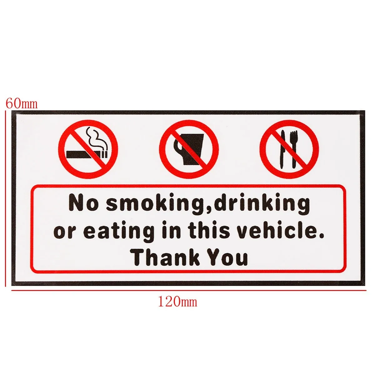 Слова не курить употребления алкоголя в этом VECHICLE благодарим Вас наклейки