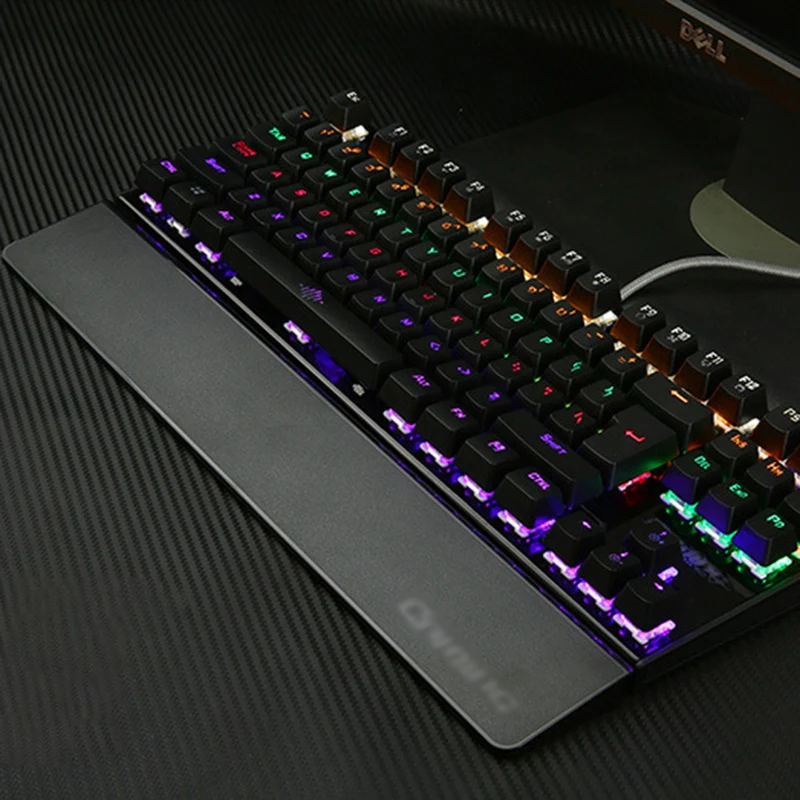 K28 игровая механическая клавиатура с подсветкой цветной светодиодный USB