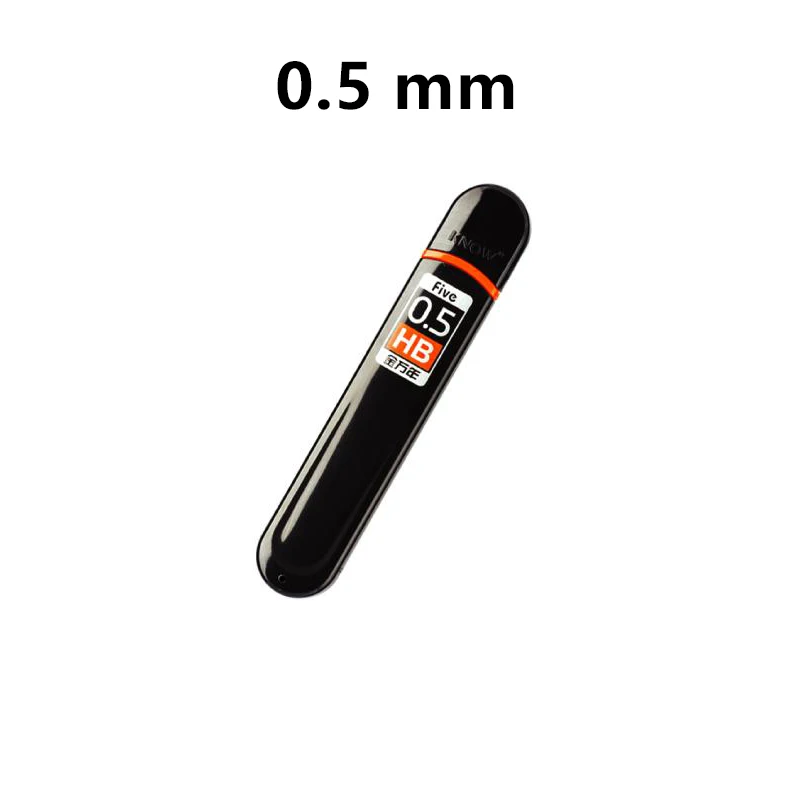 Refill-0.5-mm Черный механический карандаш 0,5/0,7 мм и грифели заправки HB/2B для рисования, черчения, графики, офиса и школы - Цвет: Refill-0.5-mm
