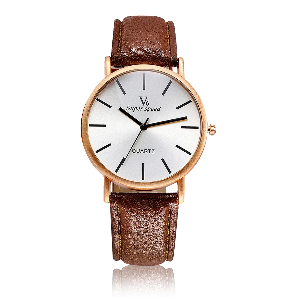 2017 new V6 super speed fashion casual women's wrist watches leather strap ladies analog quartz-watch montre femme hour clock | Наручные