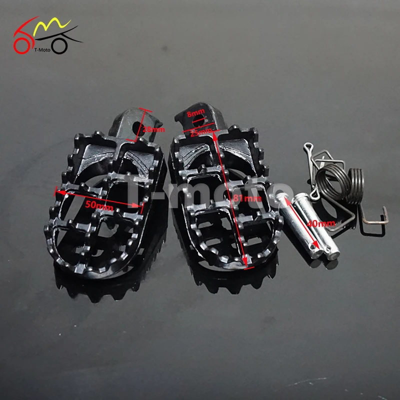 Мотоцикл Мотокросс Алюминиевые Подножки для ног подножки для XR50R CRF50 CRF70 CRF80 CRF100F Грязь велосипед ямы