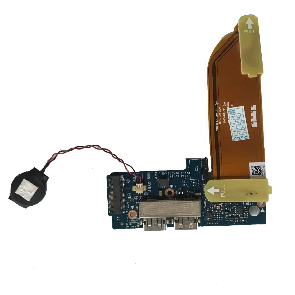 Отличный оригинал для ноутбука DELL XPS 15 9530 M3800 USB плата с кабелем CN-007DF4 007DF4 0K035W VAUBO