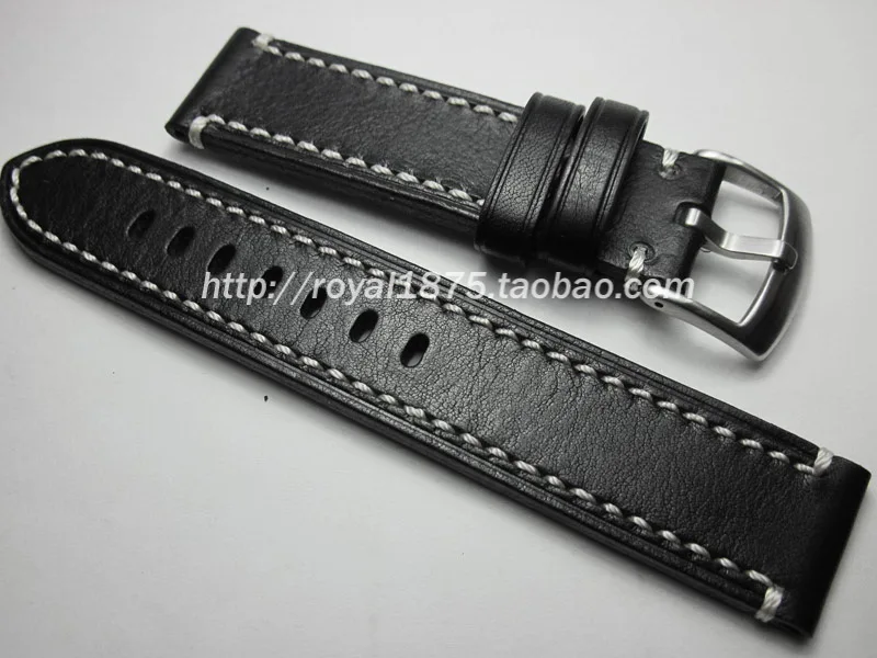 Ремешок для часов винтажный гладкий из натуральной кожи 18 19 20 21 22 мм|men watchband|genuine