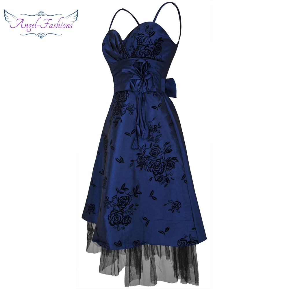 Плиссированные с v образным вырезом Цветочные Лук вечерние коктейльные платья