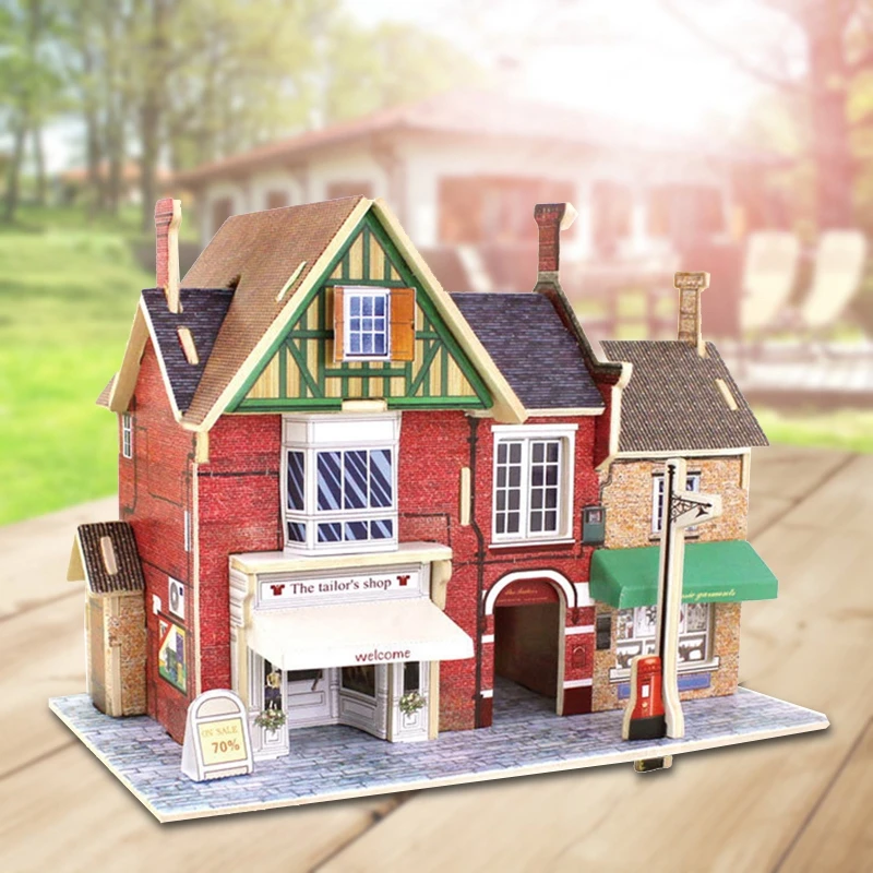 Деревянные 3D Руки DIY стерео Головоломка доска Пазлы для детей Собранный Дом
