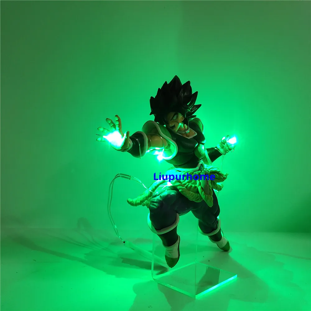 Супер Broly фильм зеленого цвета эффект светодиодный ночной Светильник фигурки Broli