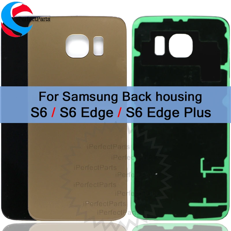 Стеклянная крышка для SAMSUNG Galaxy S6 Edge Plus 5 7 дюйма задняя батарейного отсека Корпус