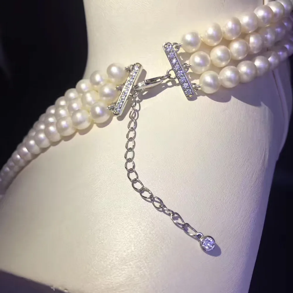 Комплект из колье и серёг с натуральным жемчугом|wedding party jewelry|necklace and earring setparty jewelry