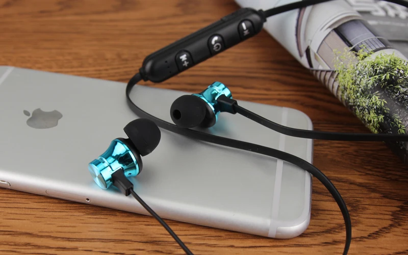 DAONO металлические спортивные Bluetooth беспроводные наушники с микрофоном магнитные вкладыши магнитные Bluetooth наушники гарнитура для мобильного телефона