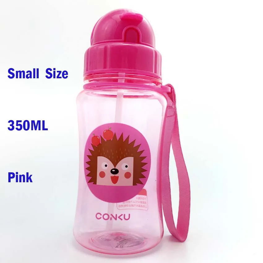 350ML Pink S 350 мл детская чашка с трубочкой мультфильм школьные стаканчики для воды для детей милый чайник шейкер Спортивная бутылка для питья бутеиль тыква чашки - Цвет: 350ML Pink S