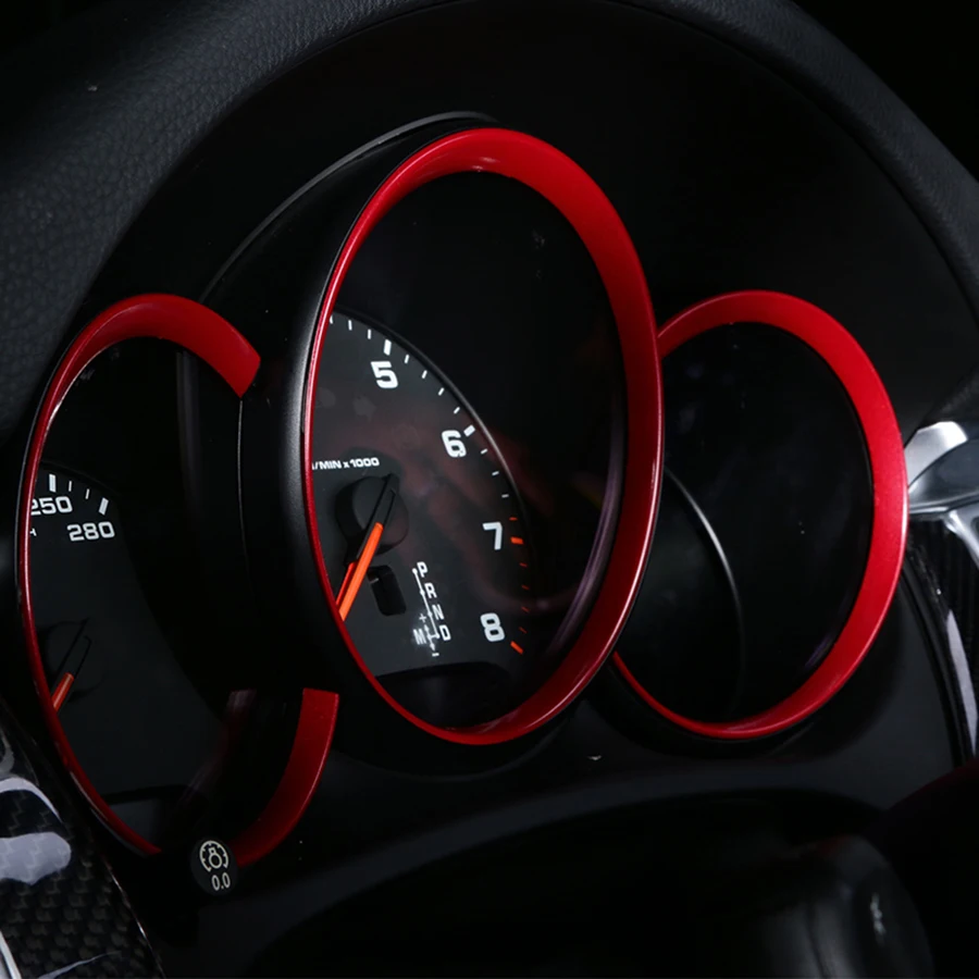 Хромированный АБС пластик кольцо для приборной панели автомобиля отделка Porsche