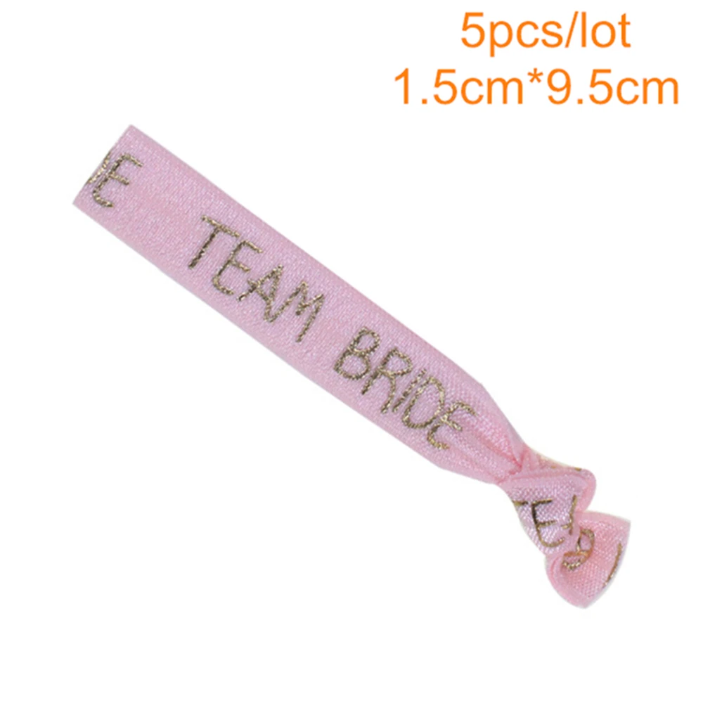 Team bride Pink 5 шт., с надписью "Bride To Be" девичник вечерние браслет для невесты команда надпись «Bride Tribe» наручный ремень девичник Свадебные уп IdentificationMark, Q - Цвет: Team bride Pink