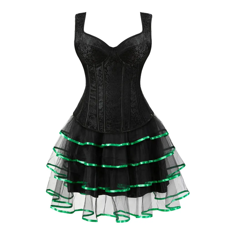 Сексуальные корсеты для женщин платье готический костюм косплея мини юбка