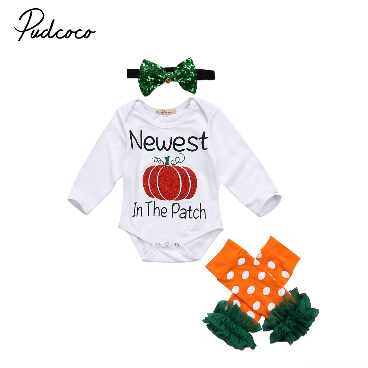 

pudcoco Newest Arrivals Hot Infant Newborn Toddler Baby Girl Clothes Long Sleeve Bodysuit Headband Leg Warmers Sunsuit Outfit