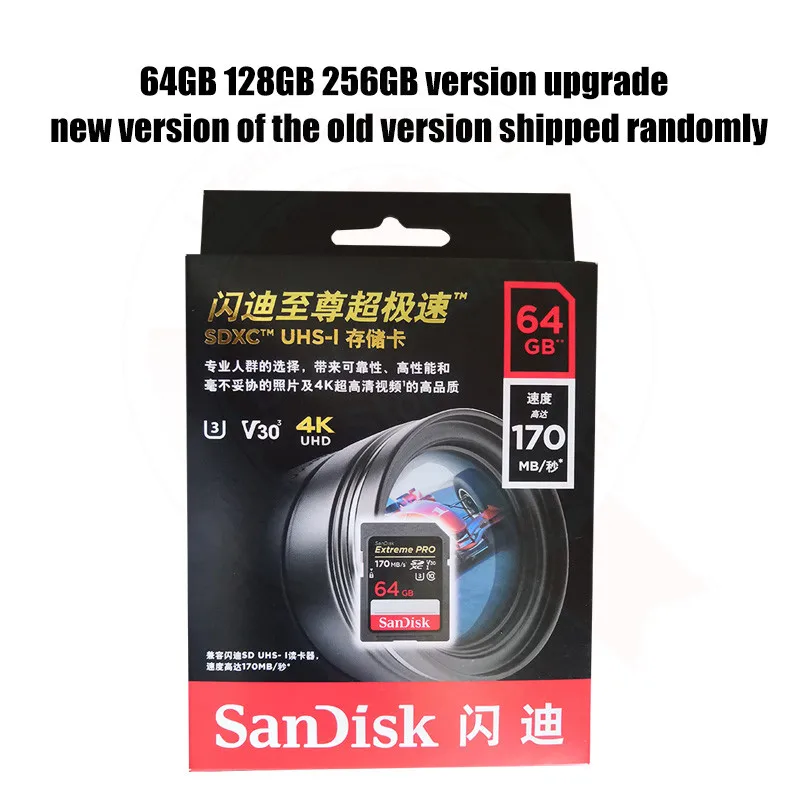 Двойной Флеш-накопитель SanDisk Extreme PRO SD карта 32 ГБ 64 оперативной памяти 16 Гб