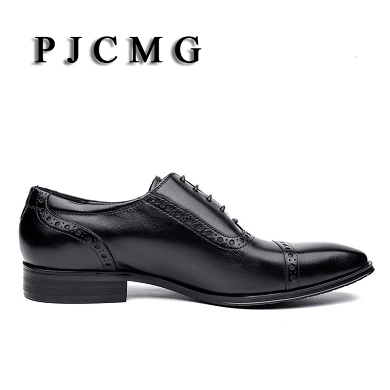 Туфли оксфорды мужские из натуральной кожи с острым носком на шнуровке|leather