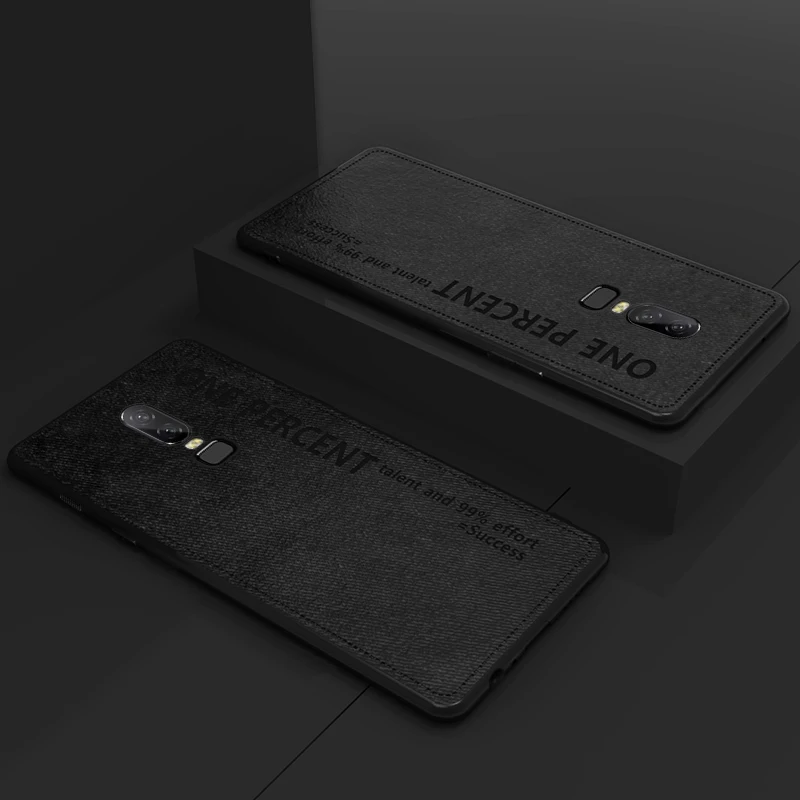 Противоударный чехол ADKO для One plus 6 ультратонкий тканевый с текстурой OnePlus 7 7T T
