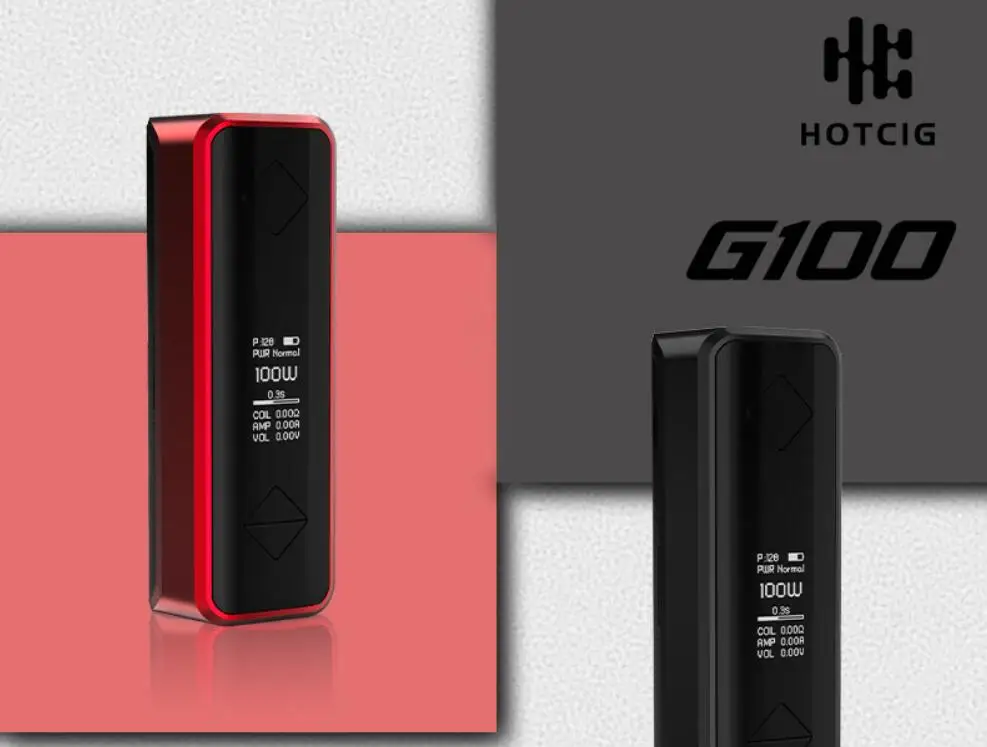 Электронные сигареты Hotcig G100 100 Вт TC Box Mod питание от одного 18650/20700/21700 Батарея электронная сигарета испаритель VS Hotcig RSQ Mod