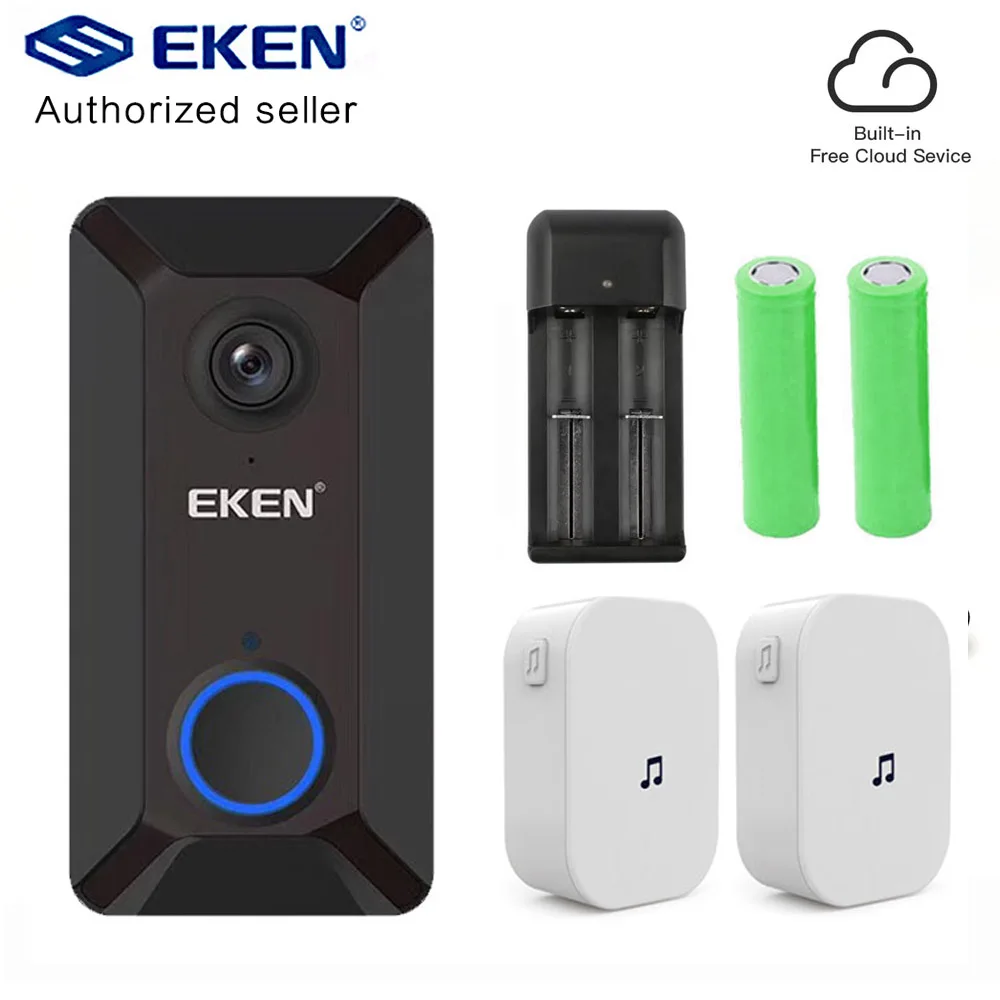 EKEN V6 720P Smart Беспроводной дверной звонок Камера с sd картой гибридный двойной слот