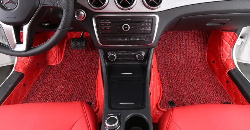 Красные автомобильные коврики под заказ подходит для Mercedes Benz gla200 автомобильный