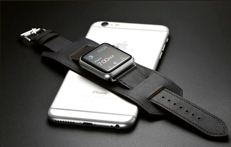 Роскошный классический Браслет манжета для Apple Watch 38 мм 42 40 44 ремешок из