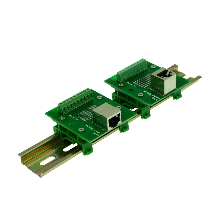 Горизонтальный модуль RJ45 штекер соединитель адаптер Din рейка монтаж к клеммной