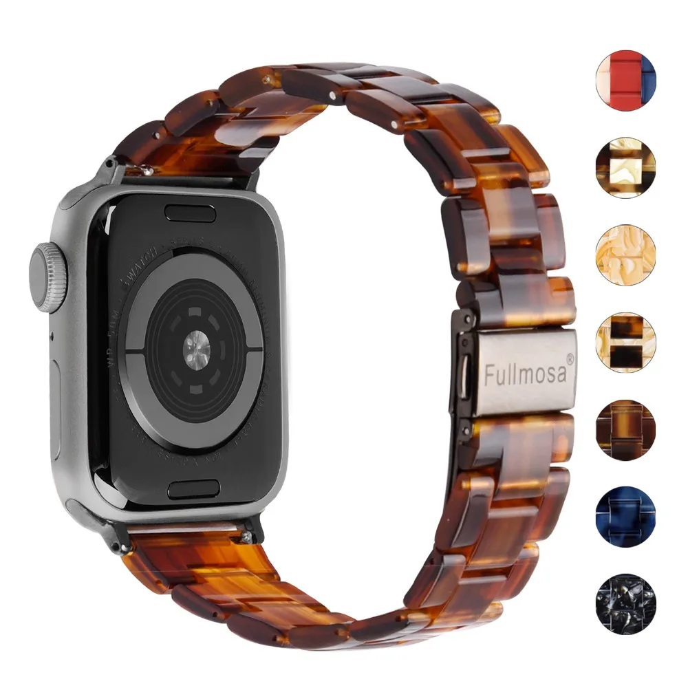 7 цветов Стильный полимерный ремешок, совместимый с Apple Watch 38 мм/40 мм/42 мм/44 мм, Fullmosa яркий полимерный ремешок для iWatch серии 4/3/2