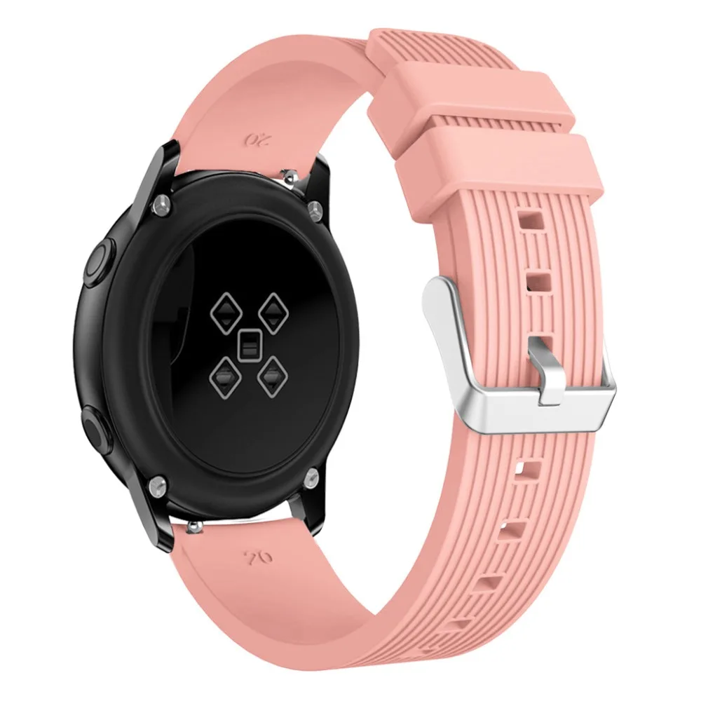 20 мм силиконовые спортивные часы ремешок замена ремешок для samsung Galaxy Watch Active gear S2 классический спортивный Correa Amazfit браслет