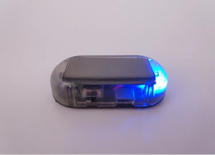 Солнечный USB Мощный Автомобильный сигнальный светильник противокражная