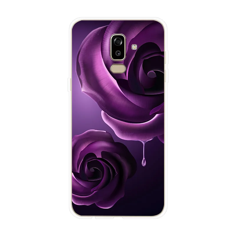 Чехол для телефона Samsung Galaxy J4 J6 J8 2018 J2 Pro фиолетовый цветок J1 J3 J5 J7 Prime 2017 2016 2015 чехол