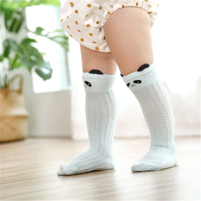 0-3 years old Милые колготки с героями мультфильмов для новорожденных, дышащие удобные хлопковые носки в сетку, большие носки - Цвет: 0-3 years old