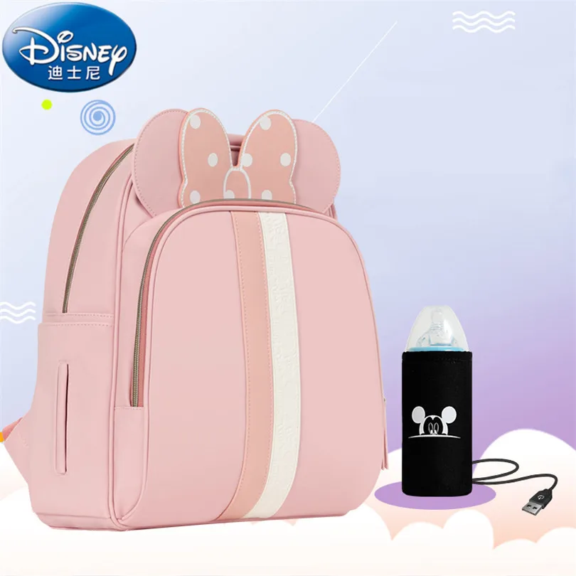 Disney Mummy Bag Multifunction Large Capacity Double Shoulder Travel Backpack Baby Handbag Bottle Bag Fashion Insulation Bags