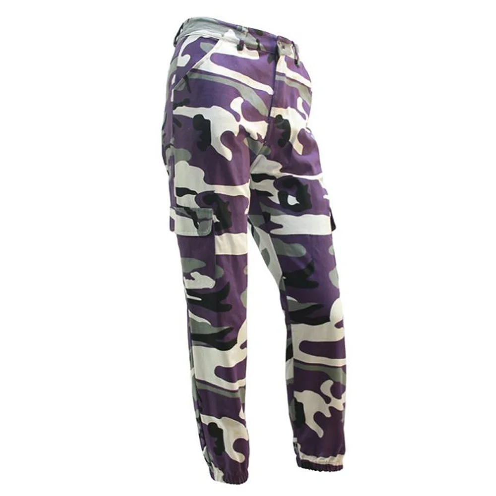 Военные камуфляжные брюки карго женские осенние с высокой талией Длинные