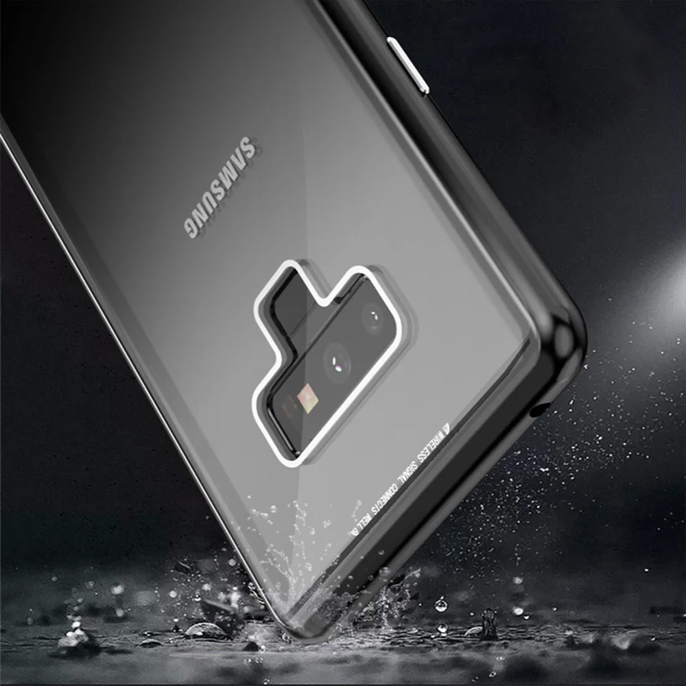Bouden 360 Магнитная чехол для телефона металл с закаленным Стекло сзади samsung Galaxy S8 S9