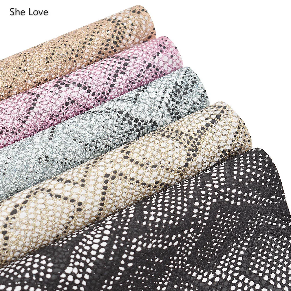 Chzimade A4 Snake Skin Fabric Sheet Glitter Sewing For Handmade Bow Patchwork Bags Decoration Diy Crafts | Дом и сад
