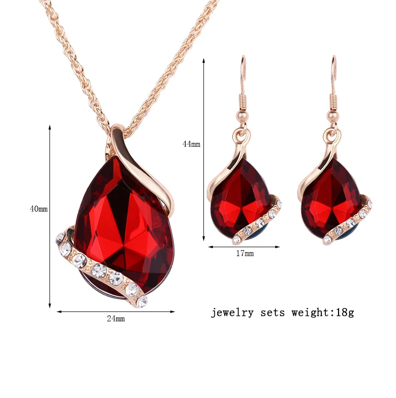 Ювелирный Комплект из колье и серёг с фианитом|big crystal jewelry sets|jewelry sets for womenwedding |