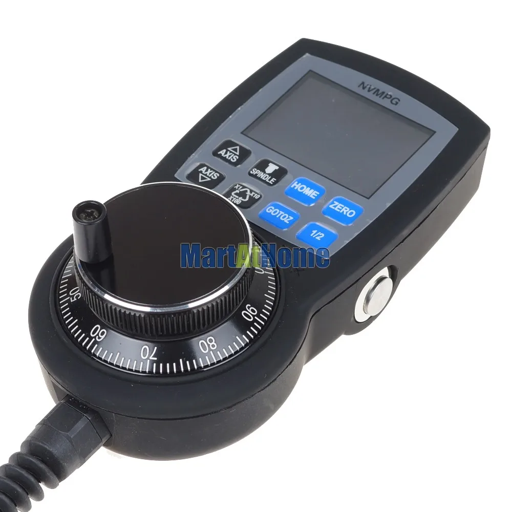 NVMPG CNC 6 осевой MPG ручной импульсный генератор с маховиком и ЖК дисплеем RJ45