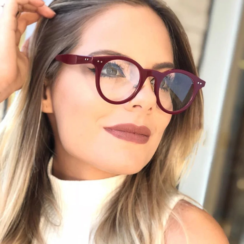 Winla модный дизайн Для женщин очки кошачий глаз для чтения оптические Gafas круглые