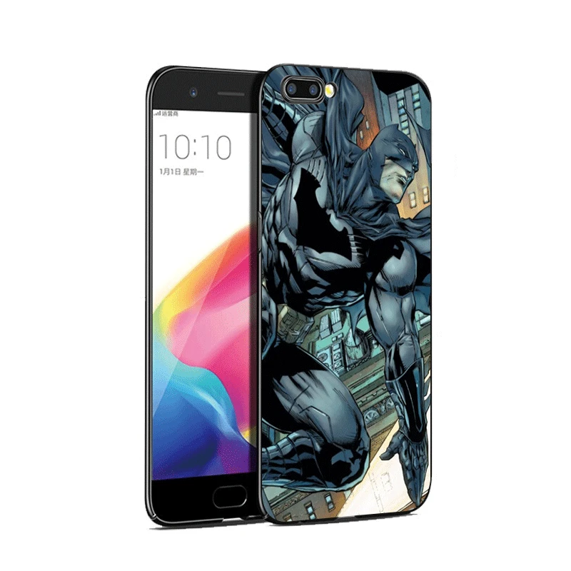 Чехол для Телефона силиконовый крутой Marvel Batman OPPO A3s A39 A57 F1s A59 A83 A1 A73 F5 F7 F9 A7X R9S Reno 3 Pro