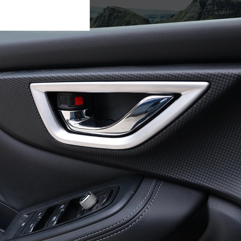 

lsrtw2017 matt surface abs car interior door handle frame trims for subaru forester 2019 2020 SK