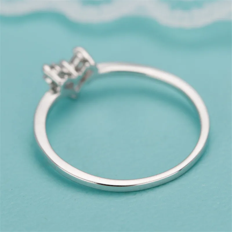 Simple Silver Color Heart Ring With AAA Zirconia For Women Wedding Jewelry | Украшения и аксессуары