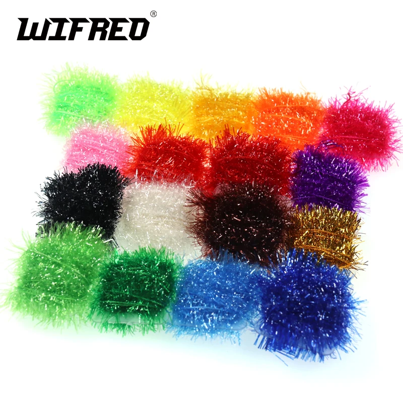 

Wifreo 10 Bags 10mm Wide Crystal Flash Tinsel Hackle Flash for Fly Tying Streamer Egg Fly Salmon Fly Trout Salmon Lures