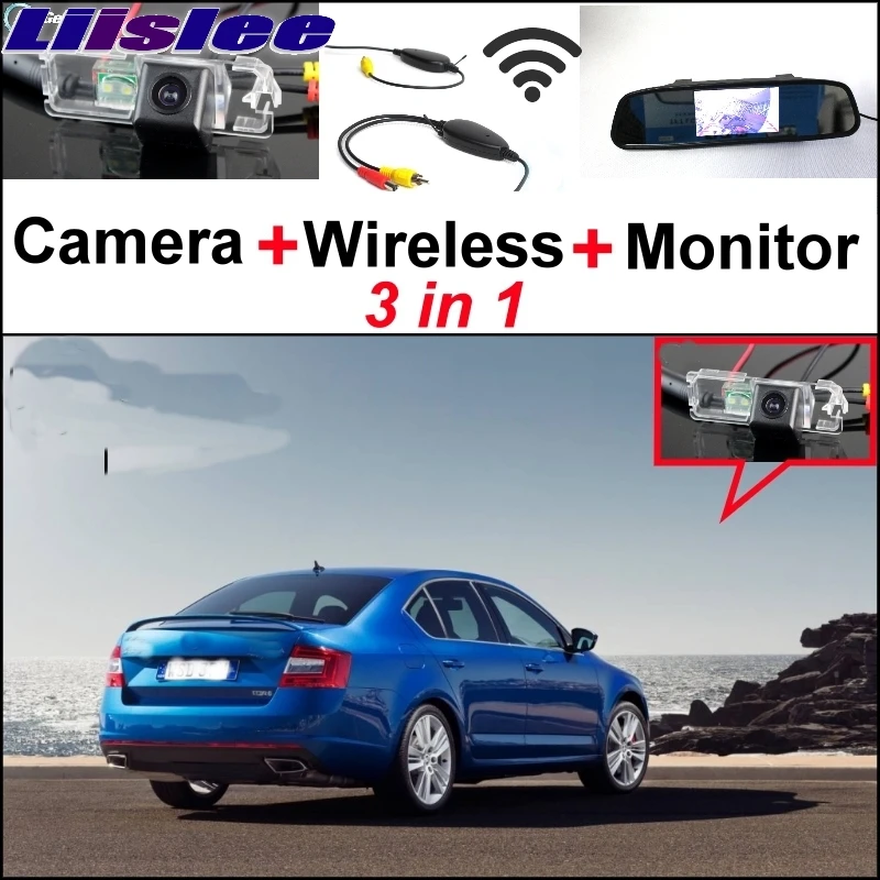 Liislee для Skoda Octavia 5E MK3 3 в 1 специальная беспроводная камера заднего вида приемник +