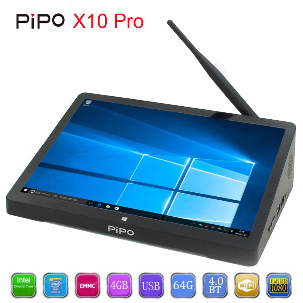 PiPo X10 Pro мини ПК IPS планшетный Windows 10 OS TV Box intel Z8350 Четырехъядерный 4G RAM 64G ROM 10000mAh
