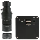 2020 Автофокус SONY IMX290 HDMI U диск видео Автофокус промышленный измерительный микроскоп камера + 200X C крепление объектива + 144 светильник ка